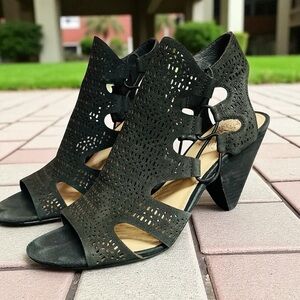 Vince Camuto Black Perforated Heels